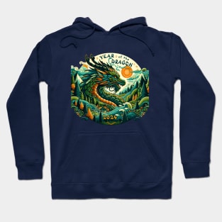 Emerald Dragon Forest Guardian - Lunar New Year 2024 Hoodie